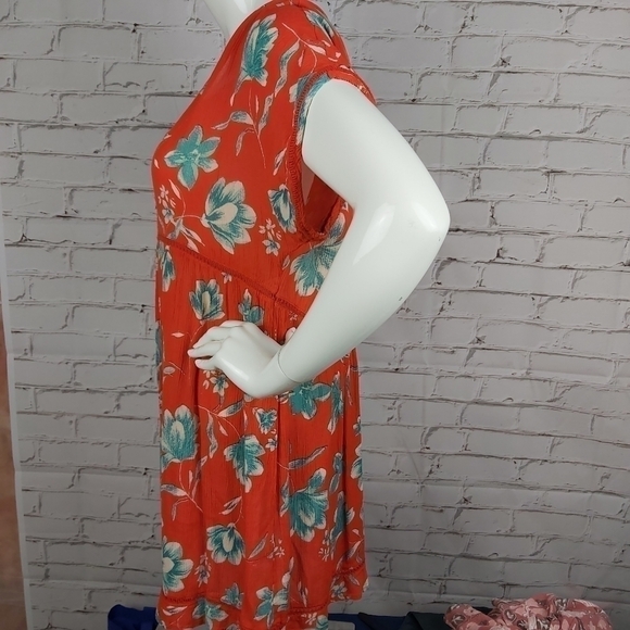 Patrons Of Peace Boho Floral Butterfly Sleeves Dress - Picture 4 of 8